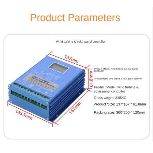2000W 24V 48V MPPT Wind Turbine Solar Hybrid Boost Charge Controller Regulator - Imagen 12 de 19