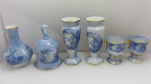 PALISSY Royal Worcester Royale Collection WINDMILL Pattern, 6 x Pieces - Picture 1 of 6