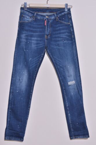 DSQUARED2 Ibrahimovic Icon Men's Jeans Denim Blue Distressed Size 50 - Picture 2 of 9