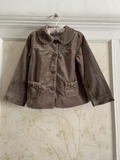 NWT Janie And Jack Girls Velvet Bow Jacket Coat 4T-5T Brown