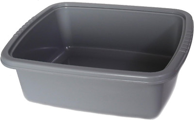 YBM Home Plastic Dish Pan Basin 4.75 In. H X 11 In. W X 13 In. L Ba430 (1, Gray)