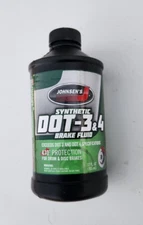 (2 Pack) Johnsen's Synthetic Dot-3 & 4 Brake Fluid 5012 12 oz