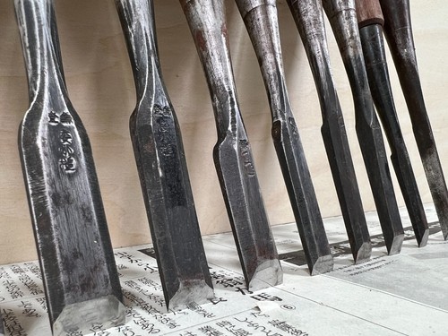 Vintage Japanese Chisel 10set Nomi /Hand Plane Saw Iron Hammer Hand Tool/d64 - Picture 13 of 24
