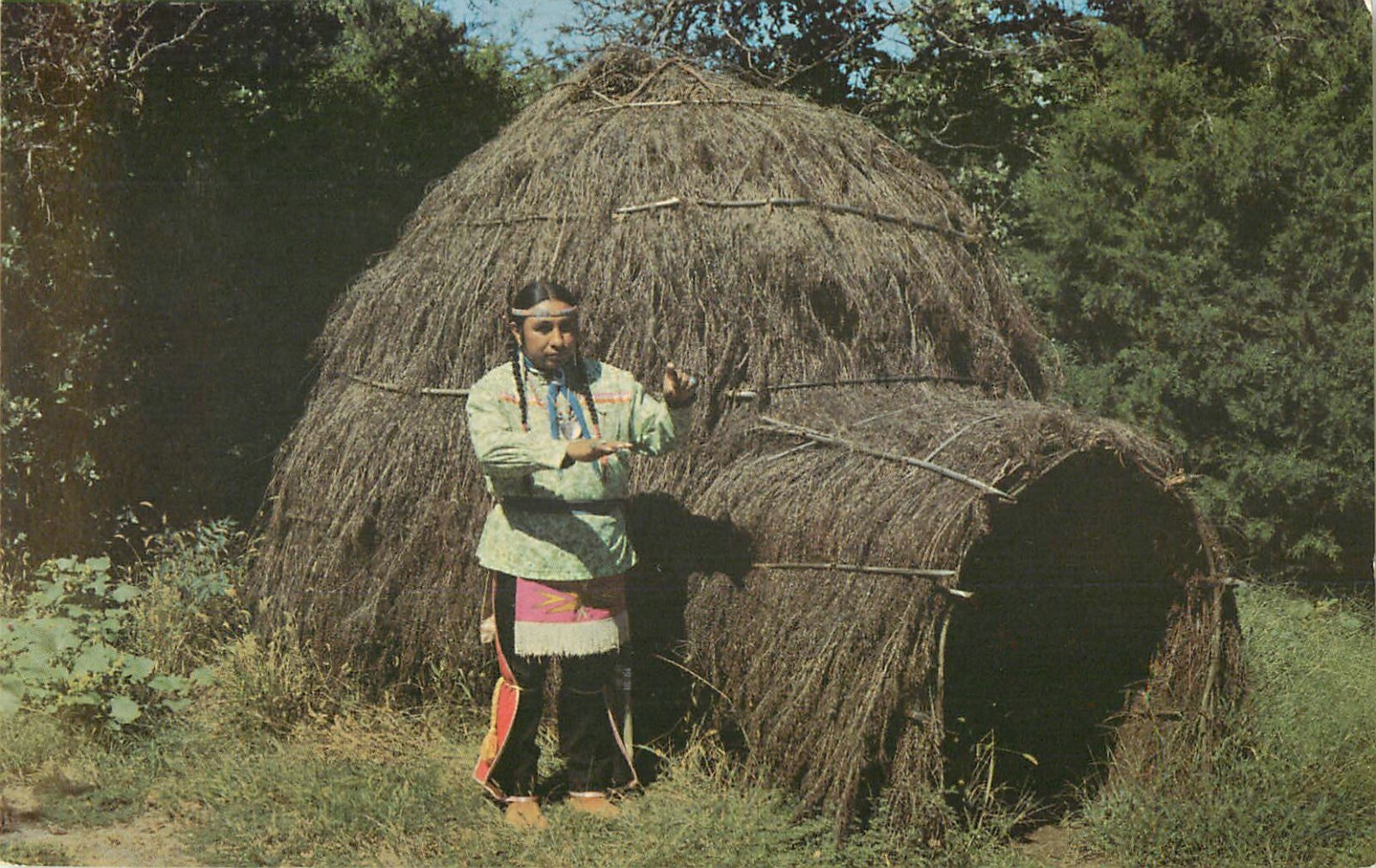 Apache Wikiup Vintage Postcard Indian City Guide Anadarko Oklahoma eBay