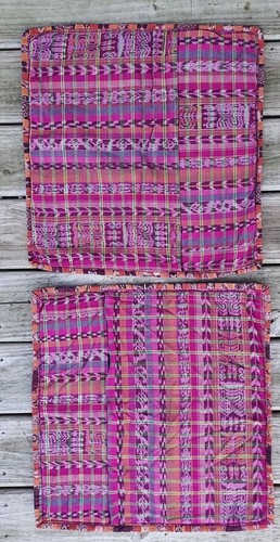 2 Mexican Otomi Tenango Pillow Covers Hand Embroidered 17.5” X 17.5” Set Of 2 - Picture 3 of 12