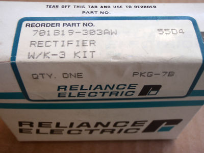 Reliance Electric Rectifier WK-3 Kit, PKG--7B, 701 B19-303AW, 55D4, NEW