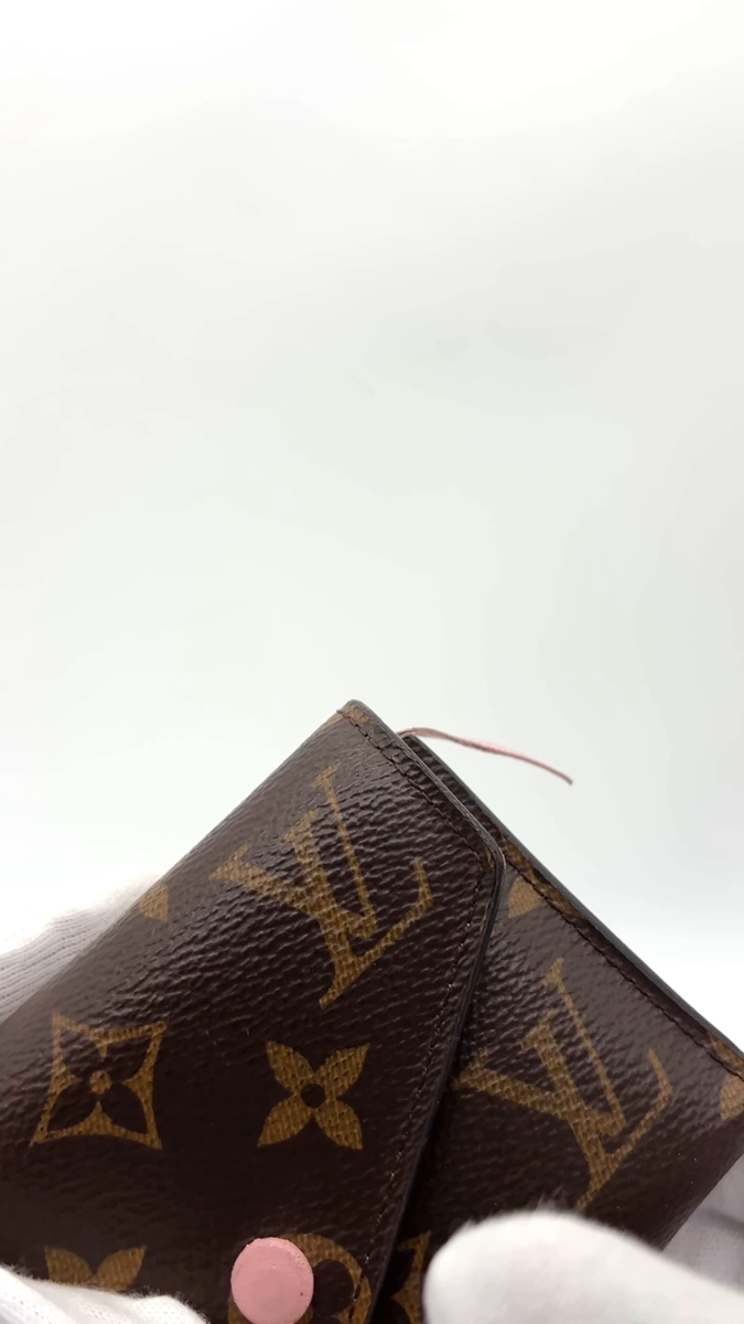 LOUIS VUITTON Monogram Victorine Wallet M62360 Used women's PINK