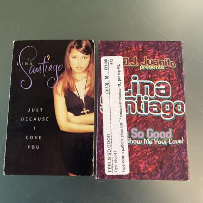 Lina Santiago 2 LOT: Just Because I Love You & DJ Juanito (Cassette Singles)