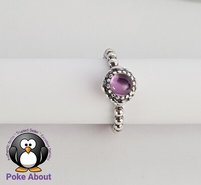 Pandora Purple Amethyst February Birthstone Ring 190854AM Birthday