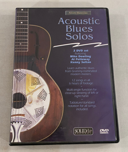 Acoustic Blues Solos Guitar Instructional 2x DVD Set (VG/LN Discs) - Picture 1 of 4