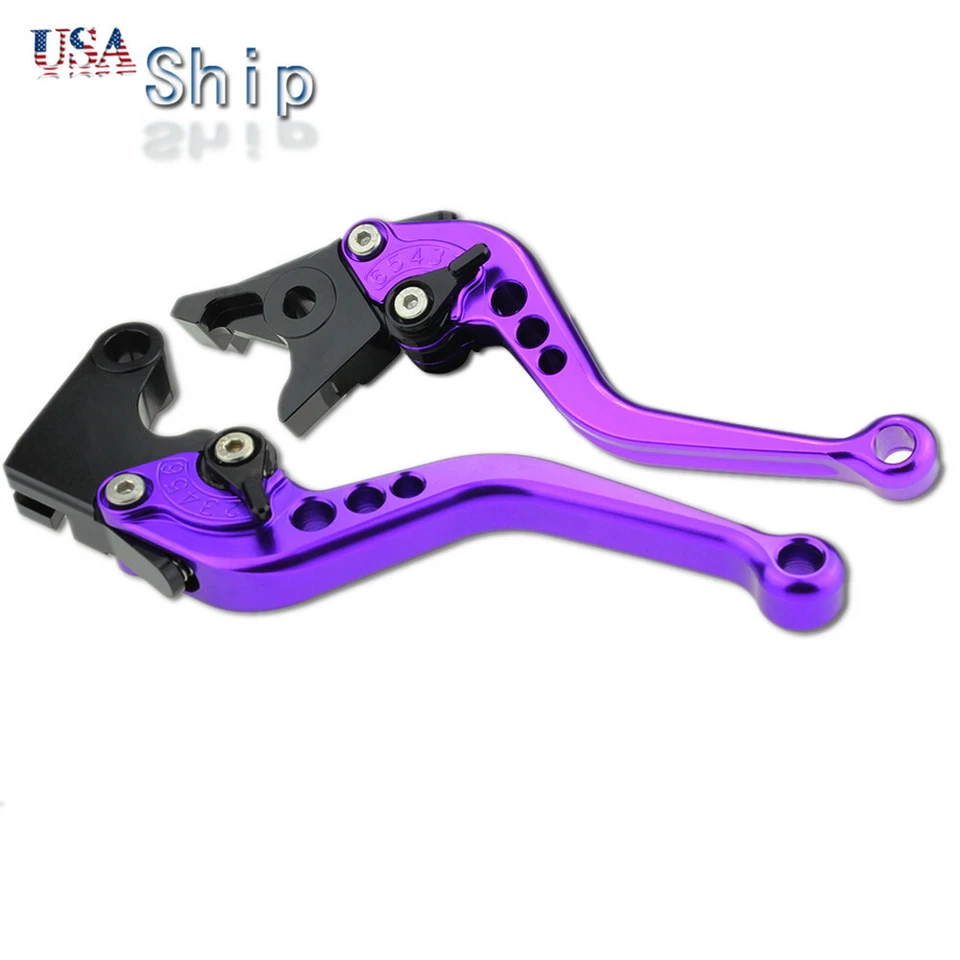 Palancas de embrague de freno cortas ajustables CNC para Honda CBR600RR 2007 2008 2009-2022 Foto 4 de 4