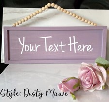 Custom Wood Door Sign, Personalized Door Hanger, Reversible Door Sign, Wood Sign
