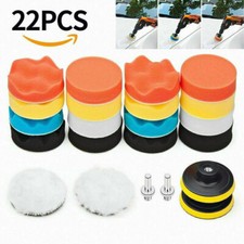 22pc 3" Car Buffing Pads Polishing Sponge Set Waxing Foam Polisher Kit for Drill