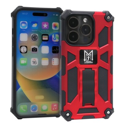 Dual Layer Protective iPhone 14 Pro Max Case with Metal Kickstand