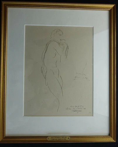 Painter Louis TOUCHAGUES original drawing autographed / for Daphnis & Chloé