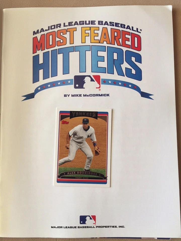 "MOST FEARED HITTERS" PROGRAM MAGAZINE MLB RODRIGUEZ BASEBALL CARD MAJORS 7238 - Image 2 of 3
