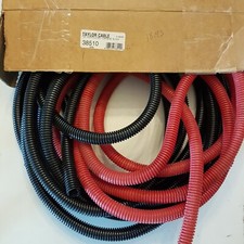 12 Convoluted Tubing Lot 22 Ft New Black 9 Ft Used Red Split Flex Conduit