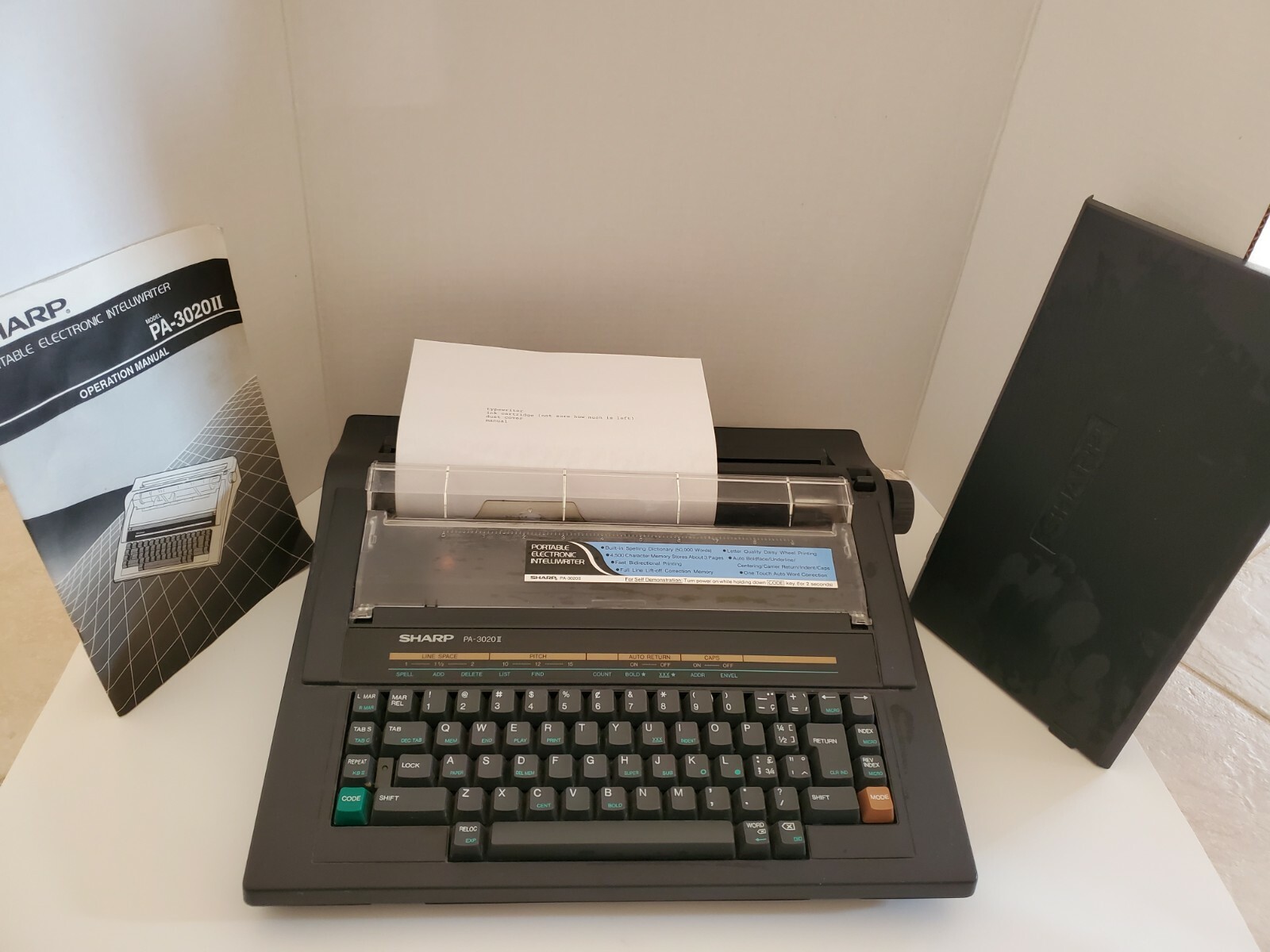 Sharp PA3020 II Intelliwriter Portable Electronic Typewriter eBay