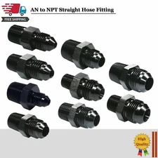 Straight Adapter 3/4/6/8/10 AN to 1/8 3/8 1/4 1/2 NPT Fitting For Fuel/Oil Hose
