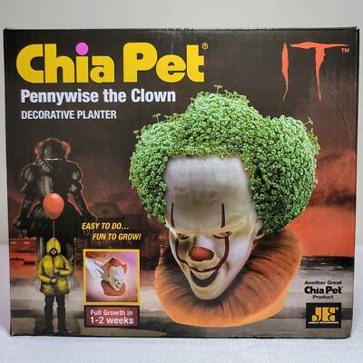 Pennywise The Clown Chia Pet Decorative Planter Plant IT Halloween