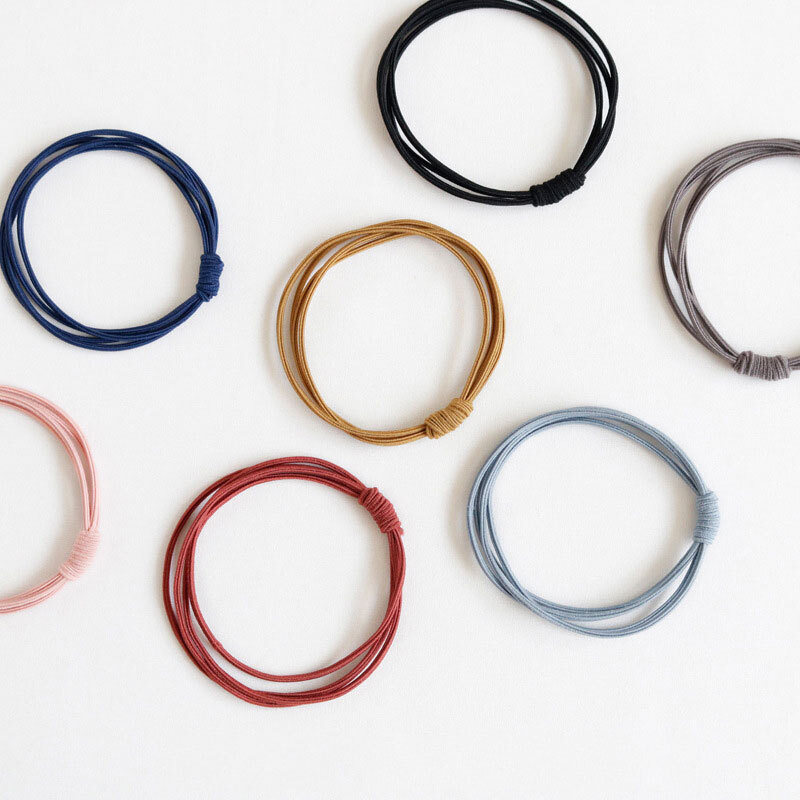 4 in 1 Knotted Elastic Rubber Bands Hair Accessories Hair Ties Ponytail Holder