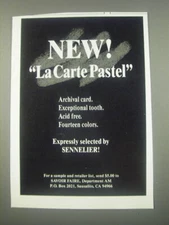 1991 Sennelier La Carte Pastel Ad - New! La Carte Pastel