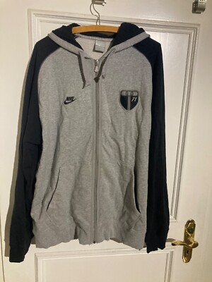 Vintage NIKE WESTE GR. 60 (XXXXL?) grau Athletic since-71 since 1971 mit Kapuze