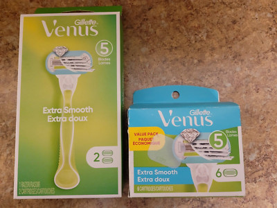 GILLETTE VENUS Extra Smooth - Embrace 6 Cartridges  Handle 2 cartridge