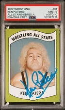 KEN PATERA 1982 WRESTLING ALL STARS SIGNED ROOKIE - PSA 9 / 10 AUTO TOP POP!