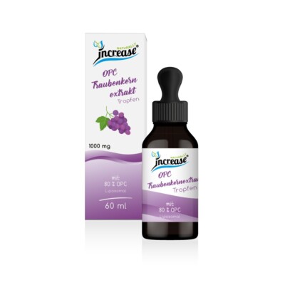 Increase OPC Traubenkernextrakt Tropfen - 60ml - 1000mg OPC pro Tagesdosis Vegan