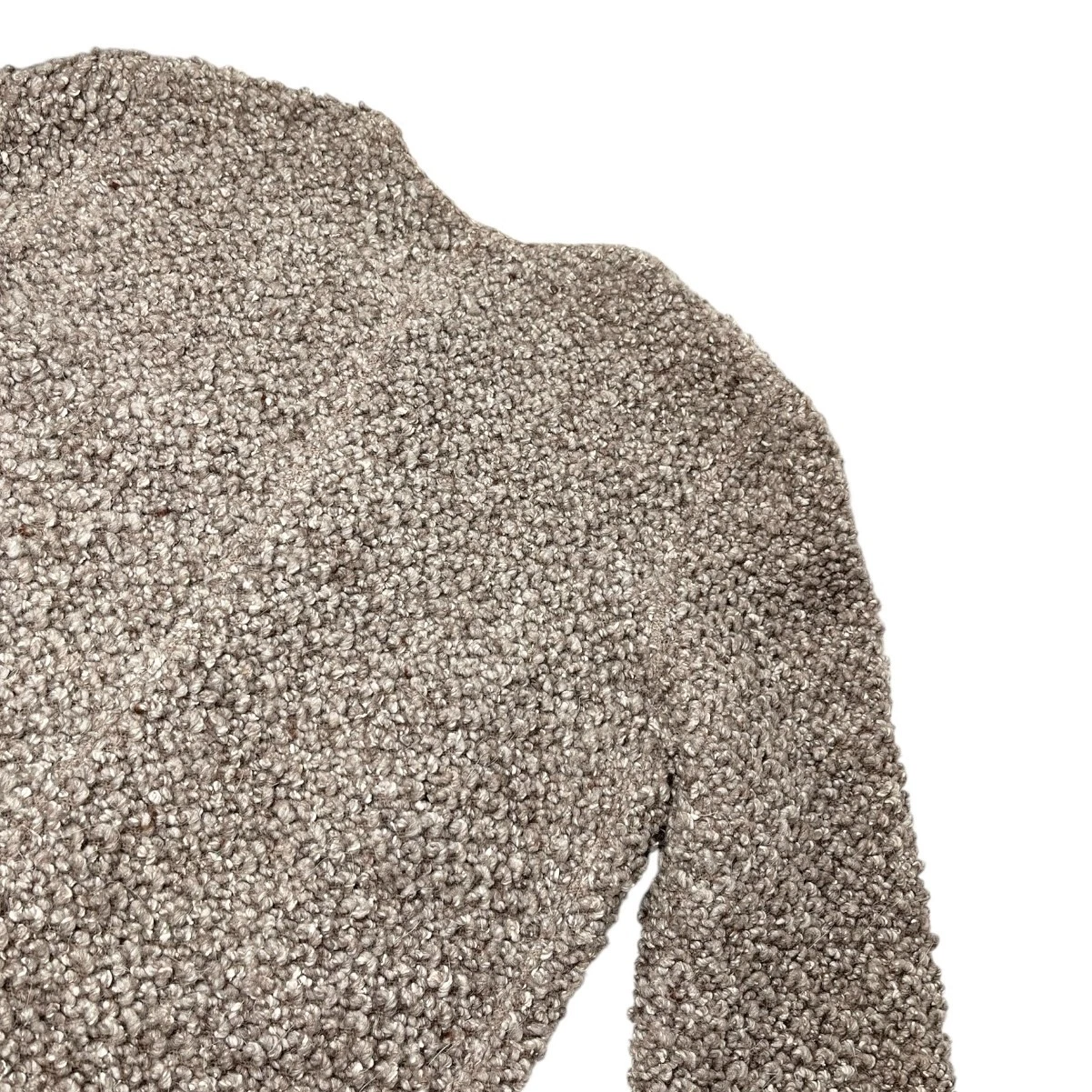 Cappotto lungo CHANEL vintage 93A CC Mark logo bottoni #38 tasca lana grigia