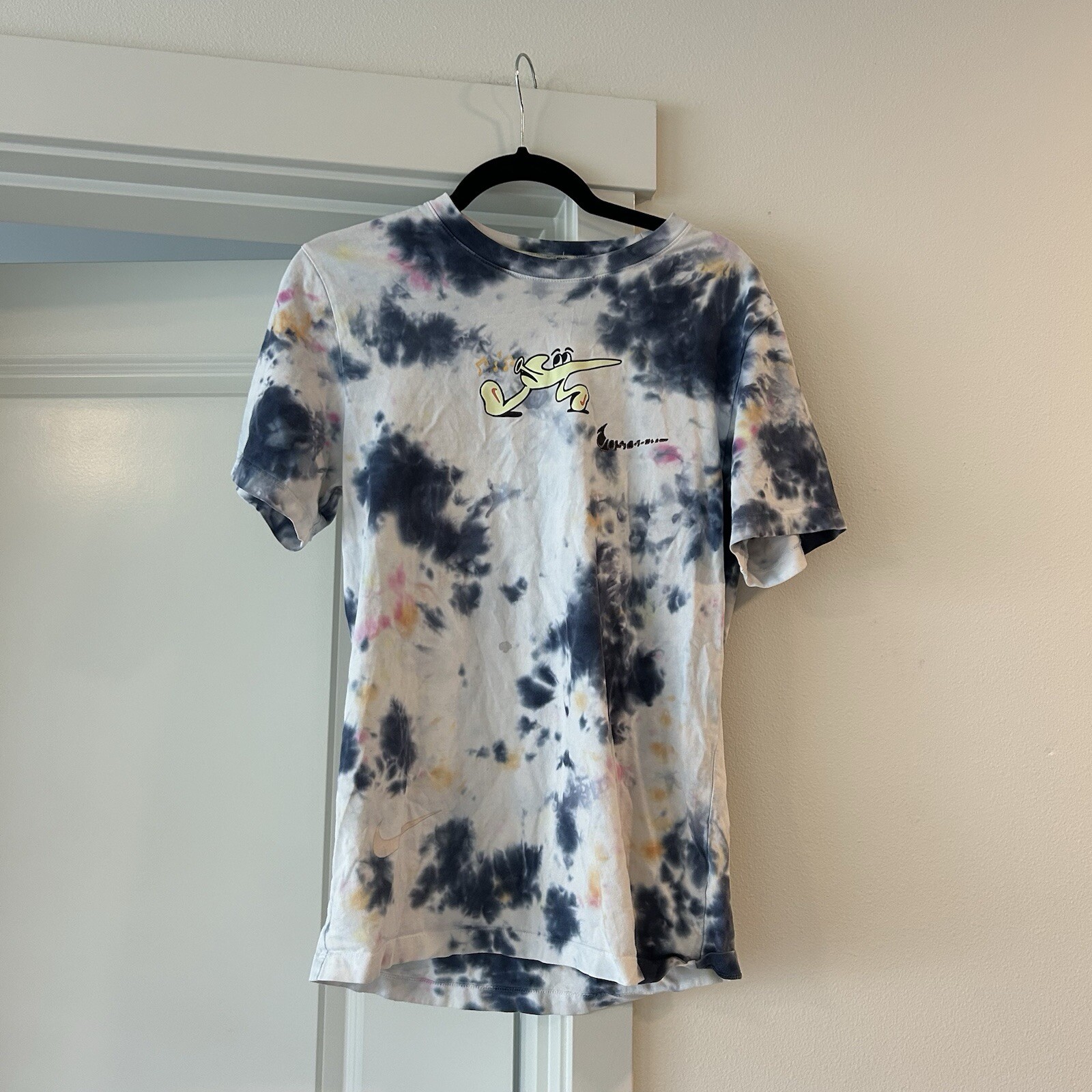 Nike Men’s Setting The Tempo Revolution T-shirt Small Blue White Tie Dye