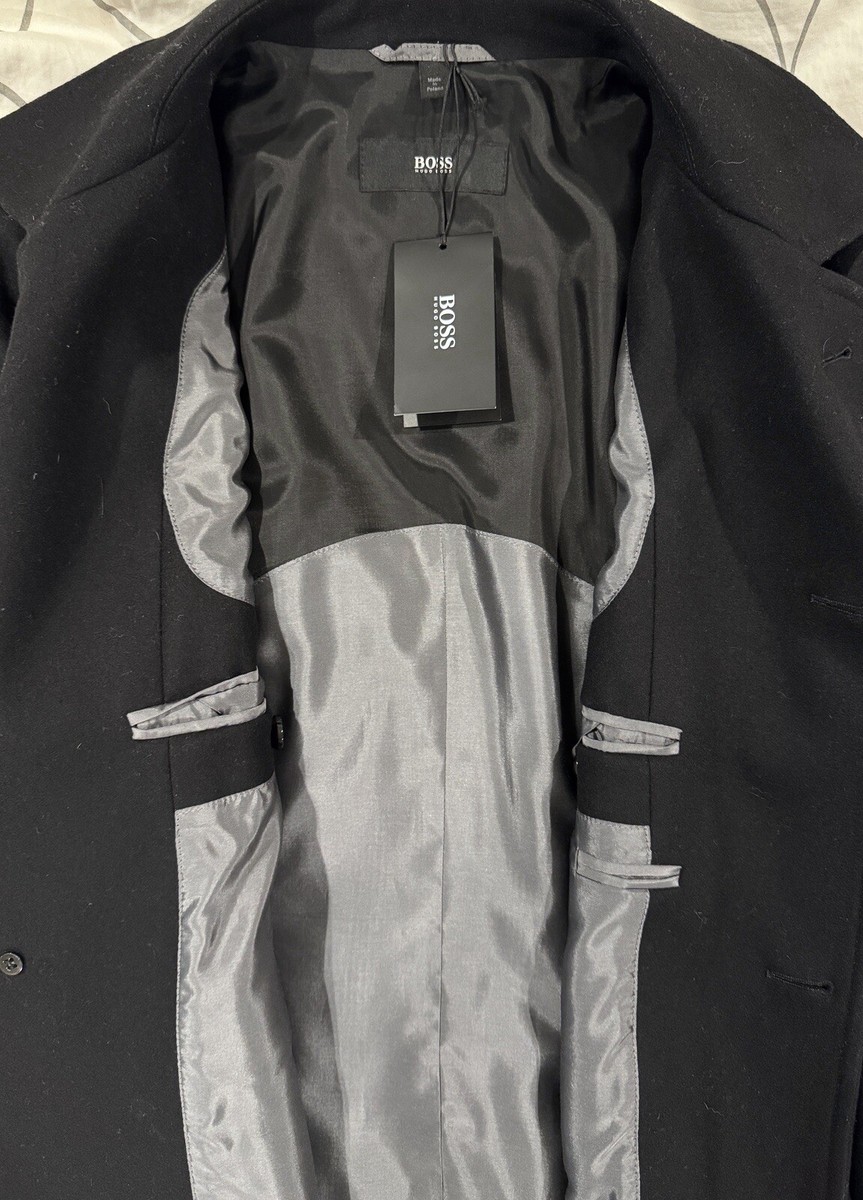 Hugo Boss Dais2 Wool Blend Coat in Black, 36R $695 | eBay display picture 1