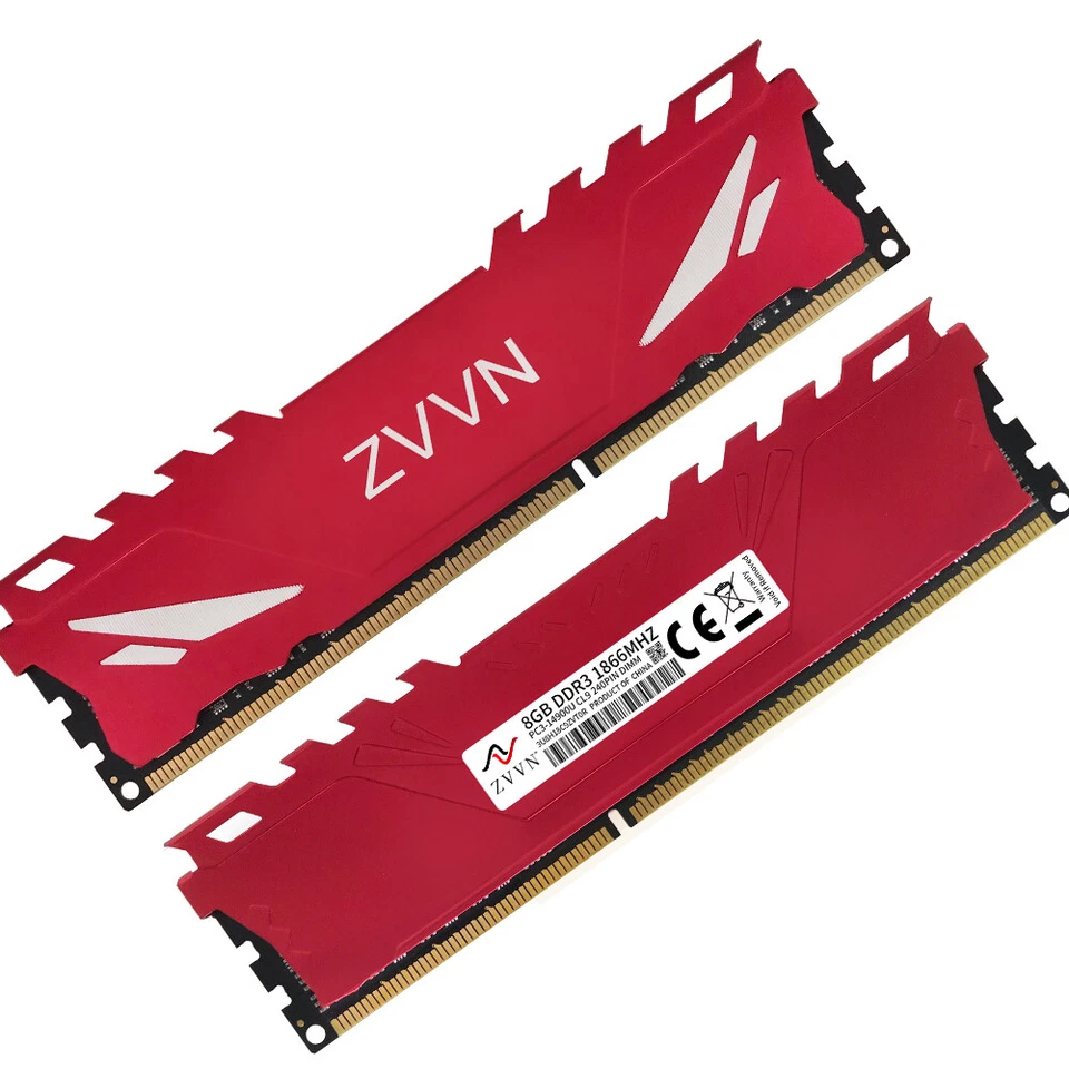 32GB 16GB 8GB DDR3 1866MHz CL9 PC3-14900U DIMM Memory RAM Plug and Play ZVVN Red - Image 4 of 4