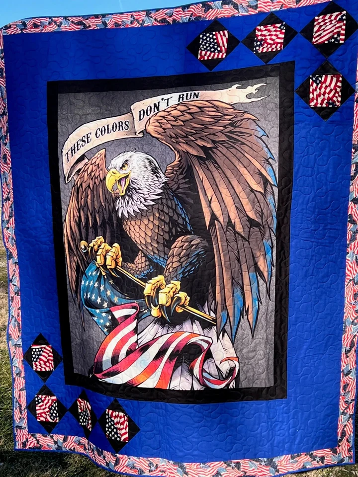 Eagle  Quilt, Veteran’s Day Gift, Quilt, Quilt of Valore, American Quilt - Image 3 of 4