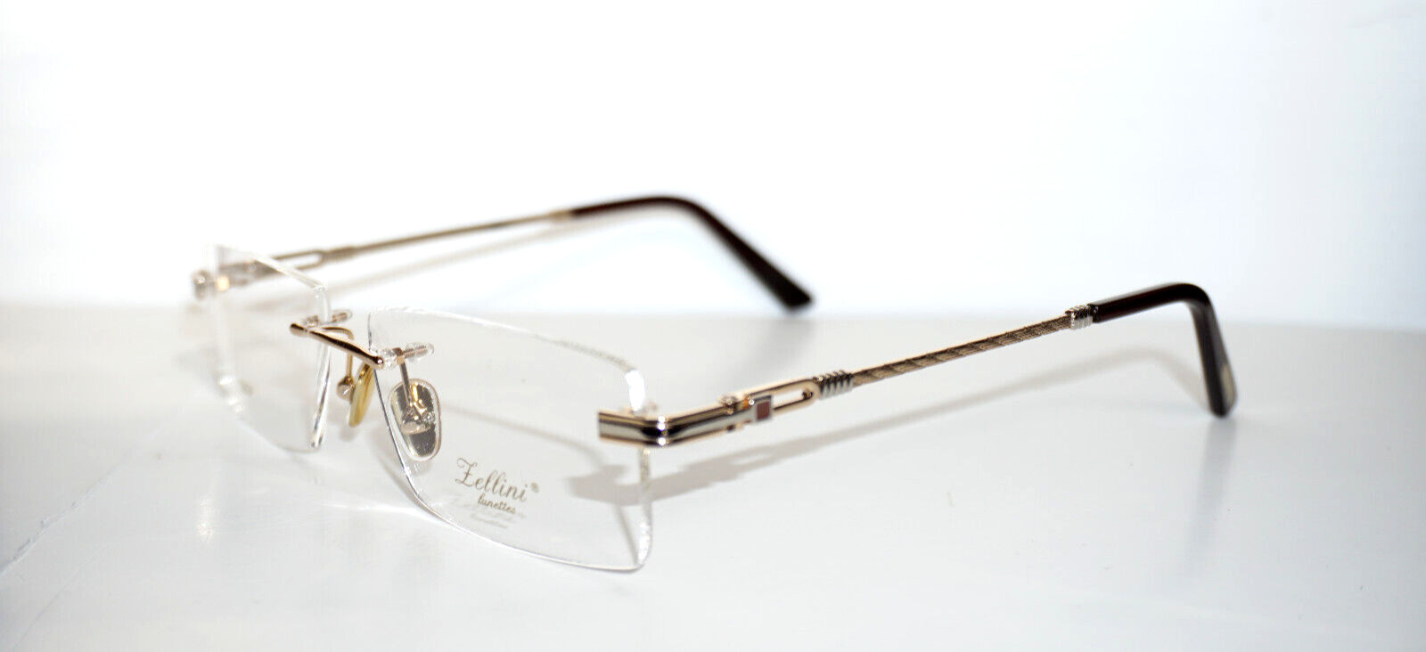 Оправа для очков без оправы Zellini Lunettes ZL1306 C1 23 КГ позолоченная 57-18-145