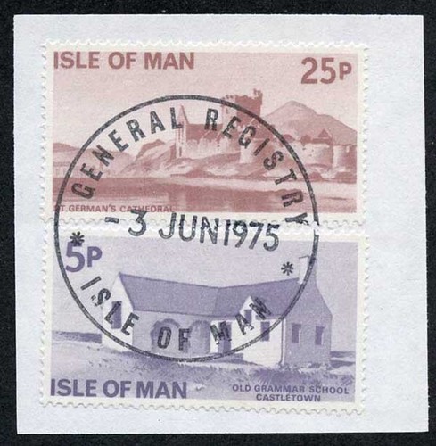 Isle of Man 25p und 5p QEII Bildliche Einnahmen CDS auf Stück