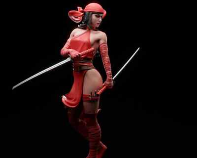 Elektra Resin Sculpture Statue Model Kit Marvel Unpainted/Unassembled