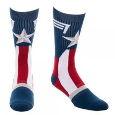Captain America Costume Crew Socks