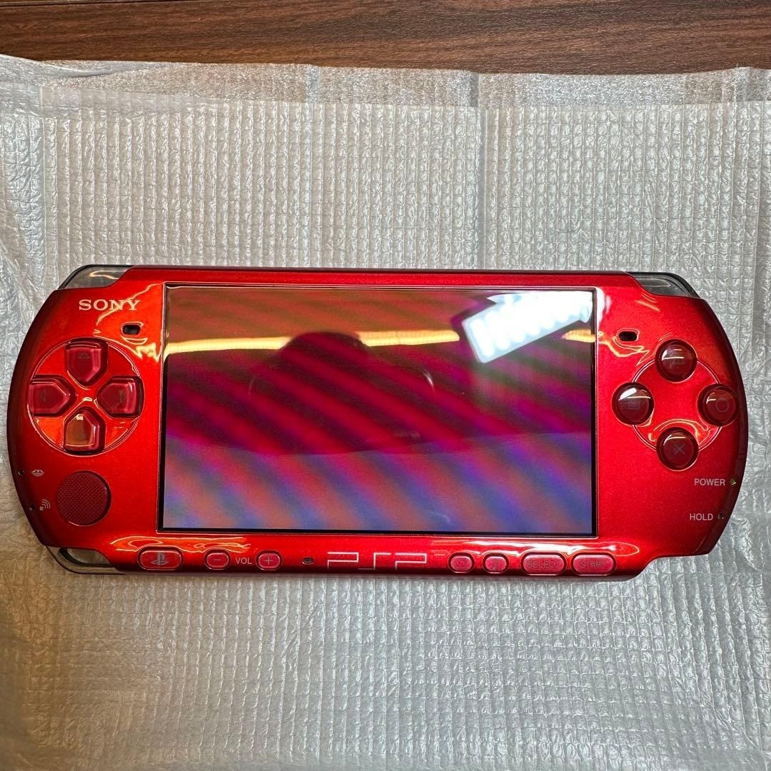 PSP3000レッド Sony PSP-3000 Red Console 3000 PlayStation Portable w/ Charger +