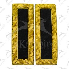 Civil War US Officer Shoulder Boards 2nd Lieutenant No Bars Staff Black