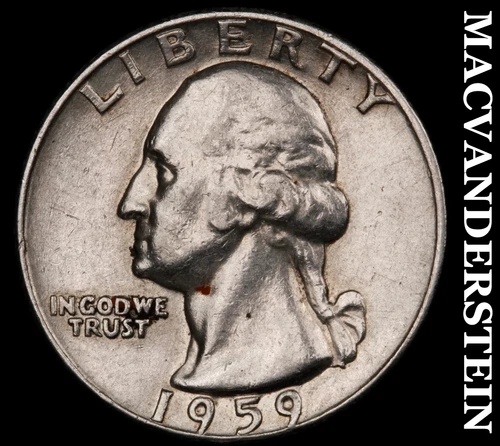 1959-D Washington Quarter- Silver- Scarce Better Date No Reserve #J2521