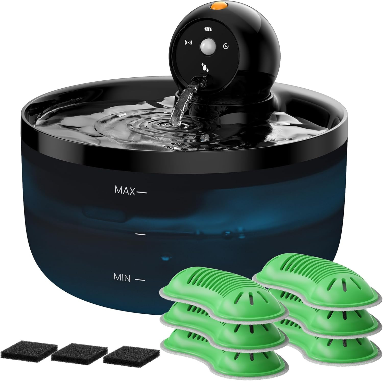 Fontanella Gatto Wireless Silenziosa - Fontana Gatti con Sensore USB