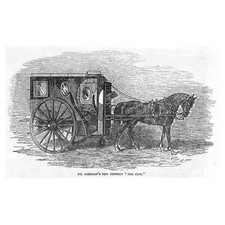 VICTORIAN HORSE CARRIAGE Mr Abrahams New Omnibus The Cosy - Antique Print 1856
