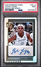 2025 Panini Donruss WNBA Jackie Young Signature Series Auto #SS-JY PSA 9