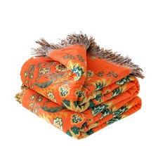 LUTBM Boho Throw Blanket for Bed 60"x80", 100 Cotton 60" 80", Boho-floral-b