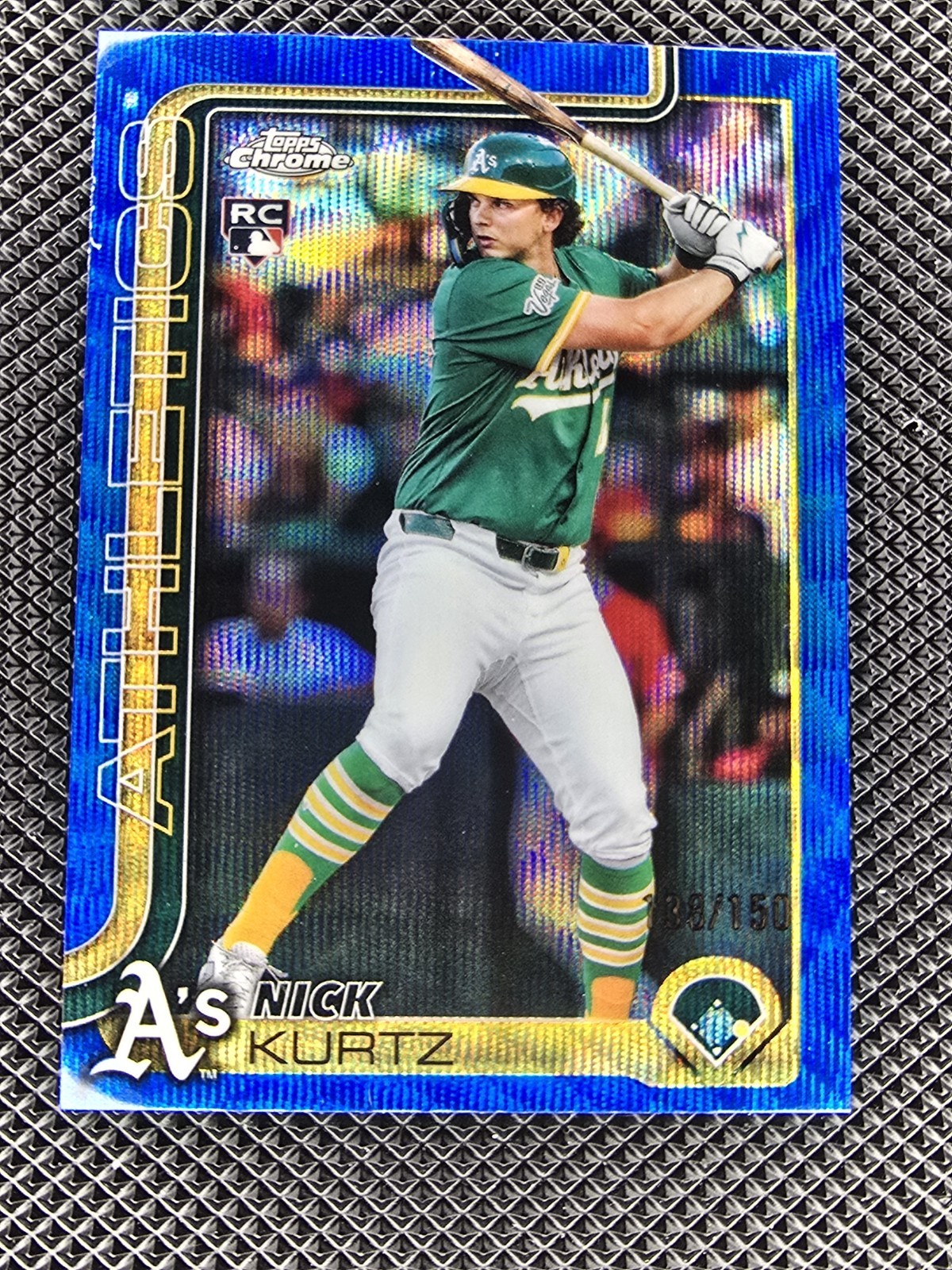 2025 Topps Chrome Update #USC178 Nick Kurtz RC Blue Wave Refractor /150 A’s ROY!