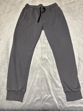 Robert Barakett Mens L Grey Nero Casual Sweatpants Joggers RB12001 Discoloration