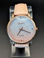 Glitter Dial Geneva Platinum Women's Watch NEW Battery