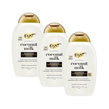 3x OGX Coconut Milk Nourishing Hair Shampoo 385ml 14.71 per litre
